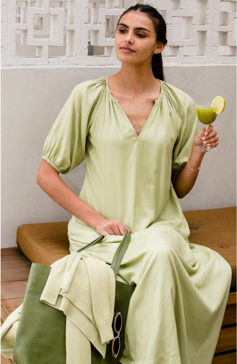 ABLE Amari Puff Sleeve Dress, Alternate, color,