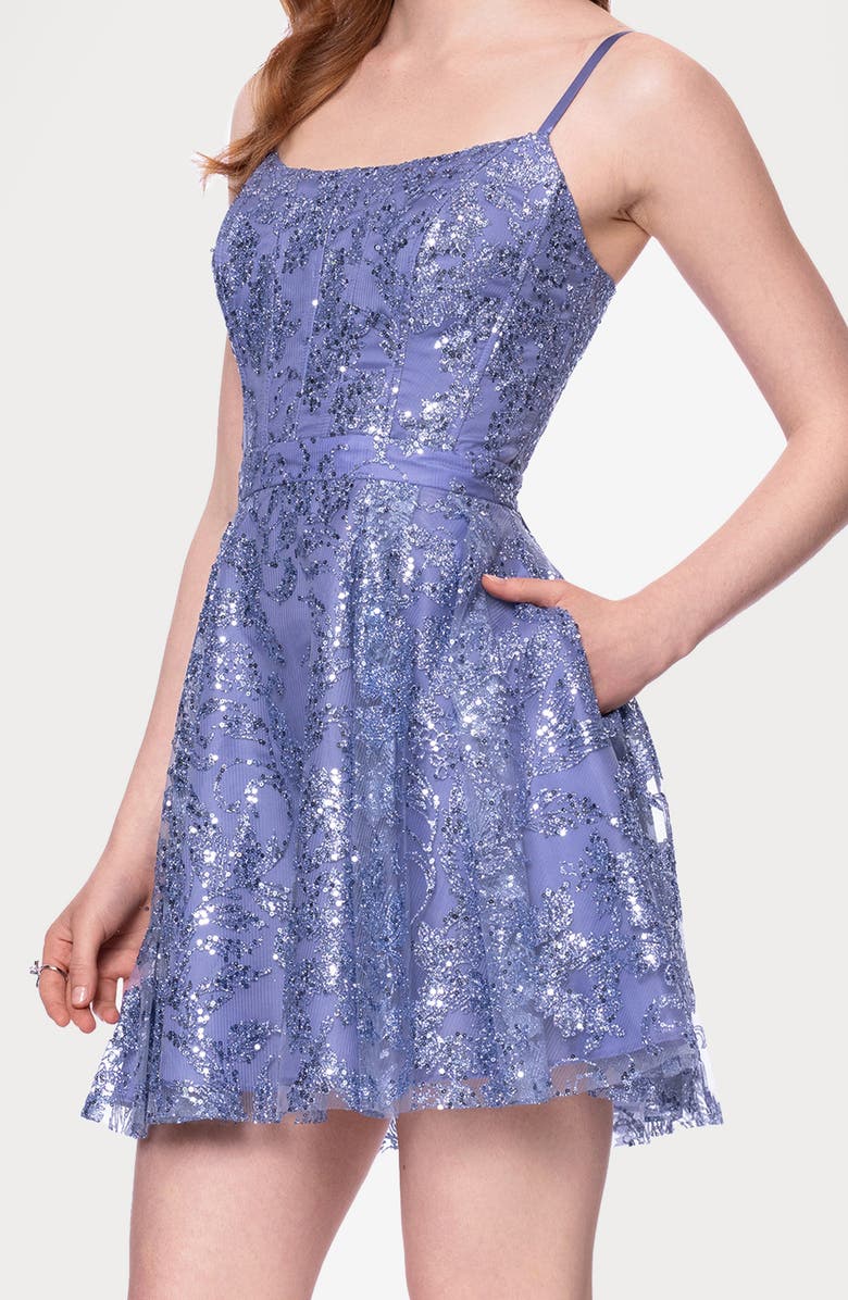 Blondie Nites Sequin Minidress, Alternate, color, Periwinkle
