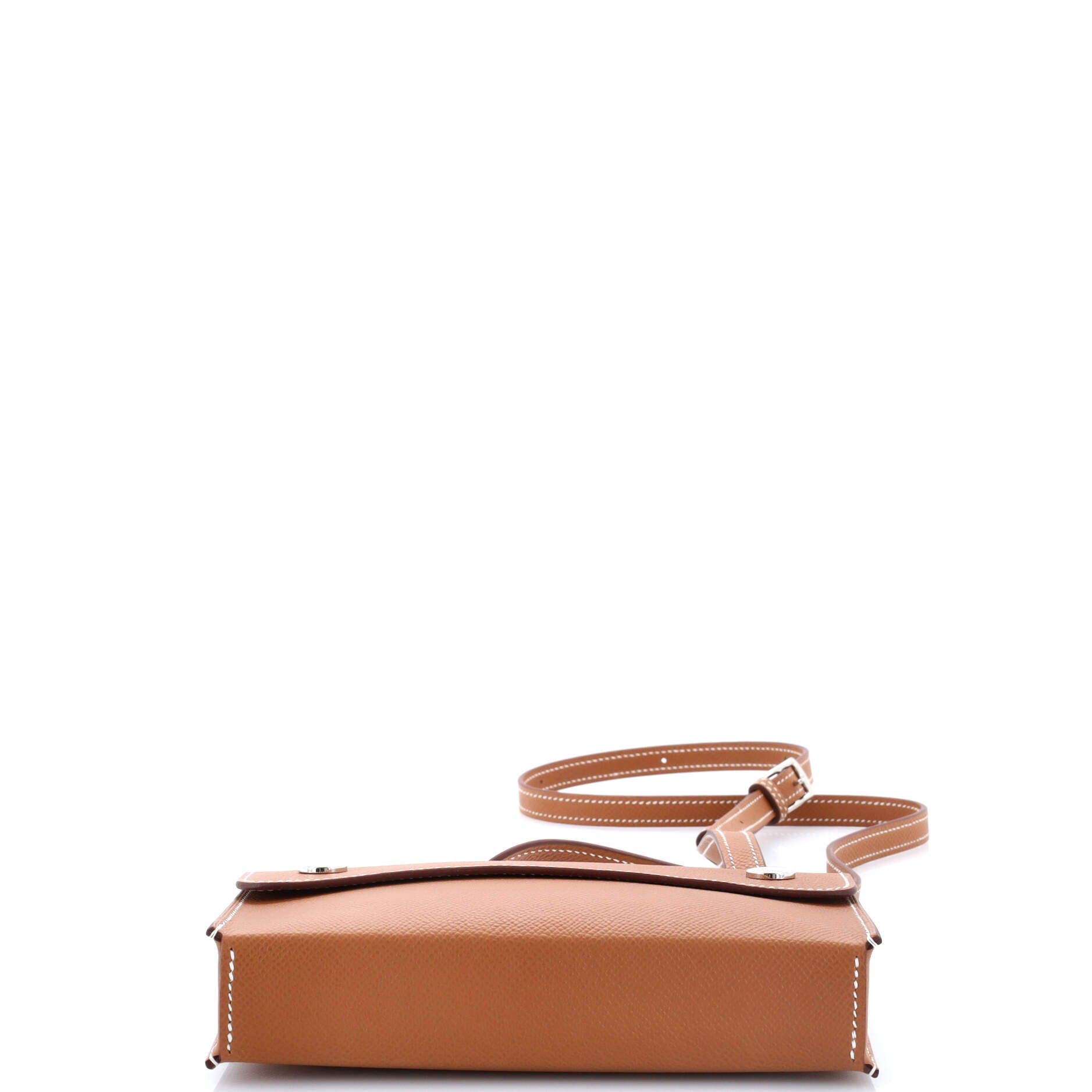 Pre-Owned Hermes Hermesnap Wallet Bag Epsom, Alternate, color, 