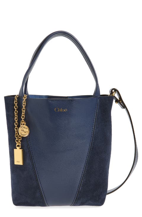 Small Chloé Spin Leather & Suede Tote