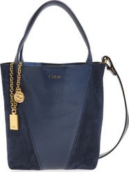 Chloé Small Chloé Spin Leather & Suede Tote