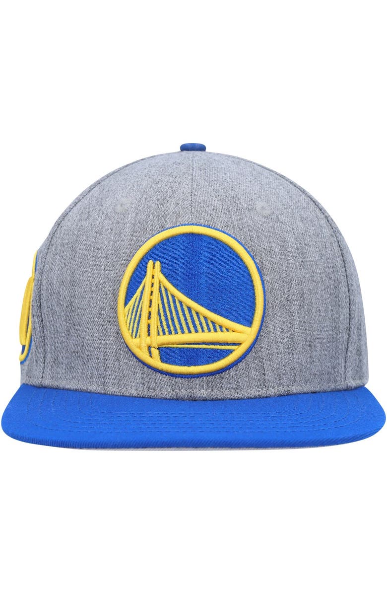 PRO STANDARD Men's Pro Standard Gray/Royal Golden State Warriors Classic Logo Two-Tone Snapback Hat, Alternate, color, Gray