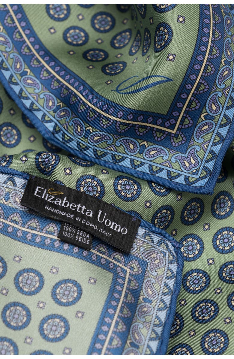 Elizabetta Toscana - Hand Rolled Silk Neckerchief for Men, Alternate, color, Pistachio