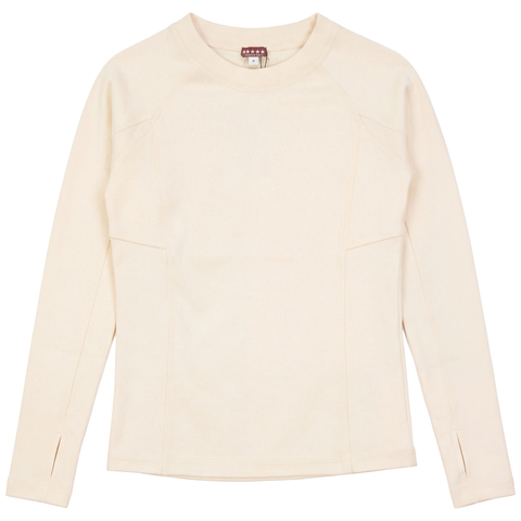 Fine Rib Shaped Seam Thumbhole Top