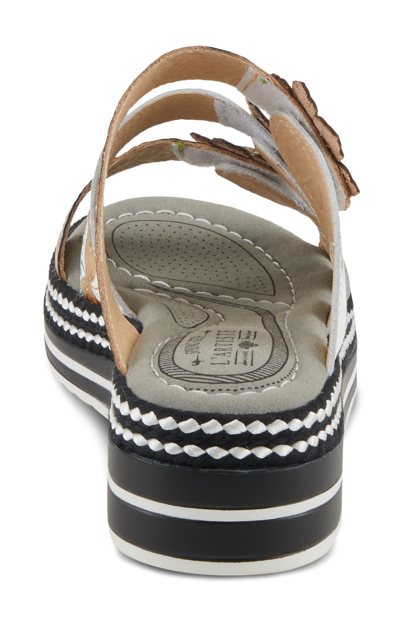 L'Artiste by Spring Step Naomi Platform Slide Sandal, Alternate, color, Tan Multi