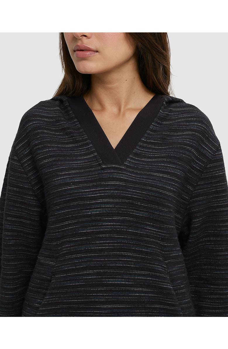 tentree Shore Hoodie, Alternate, color, Meteorite Black Flash Stripe