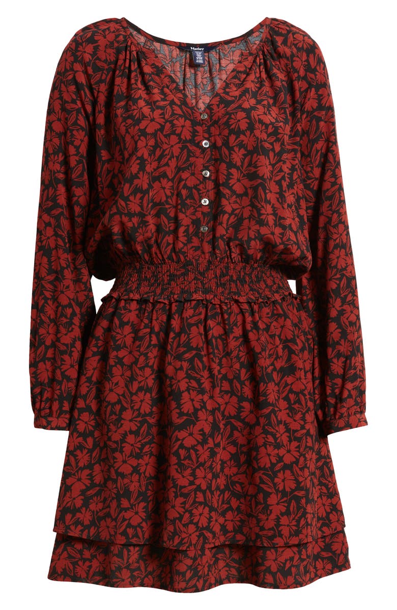 Hatley Mia Smocked Waist Long Sleeve Dress, Alternate, color, 