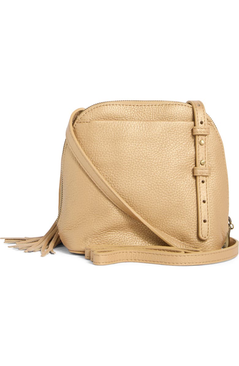 HOBO Nash Calfskin Leather Crossbody Bag, Alternate, color, Dusty Gold