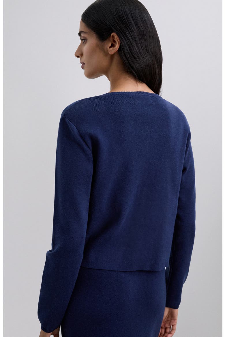 Casualknitset Cardigan, Alternate, color, Navy