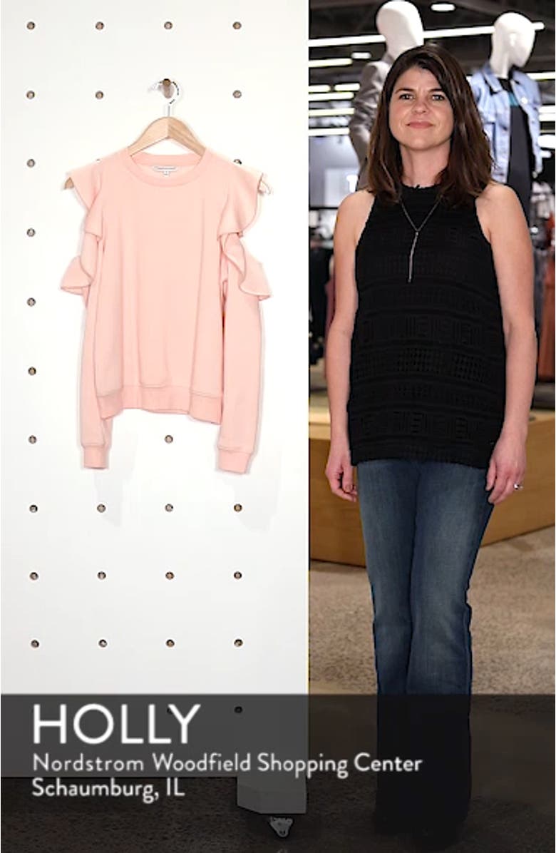 Gracie Cold Shoulder Sweatshirt, sales video thumbnail