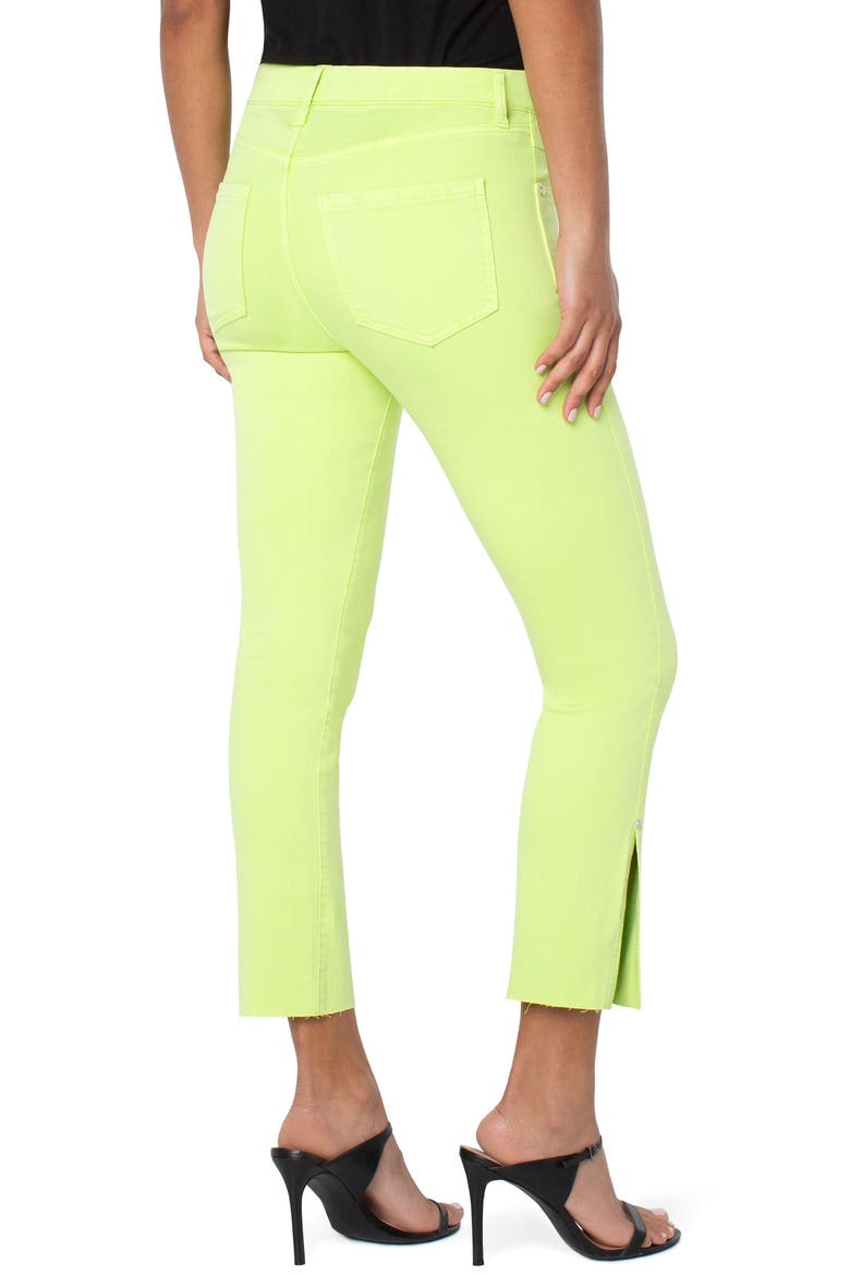 Gia Glider Pull-On Split Hem Ankle Jeans, Alternate, color, LIMELIGHT