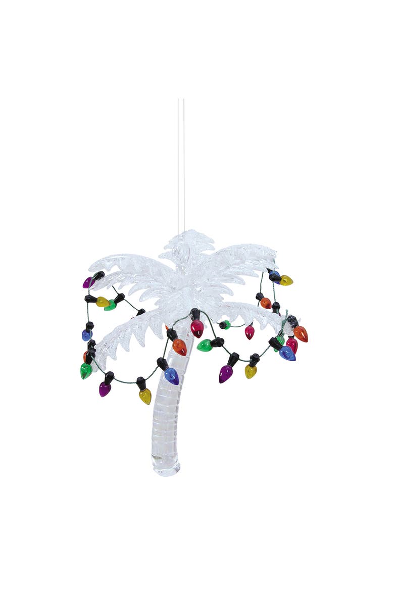 White Palm Tree Ornament, Main, color, White