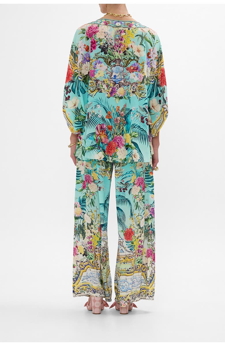 Camilla Raglan Sleeve Blouse With Cuff Gardens Of Queluz, Alternate, color, 