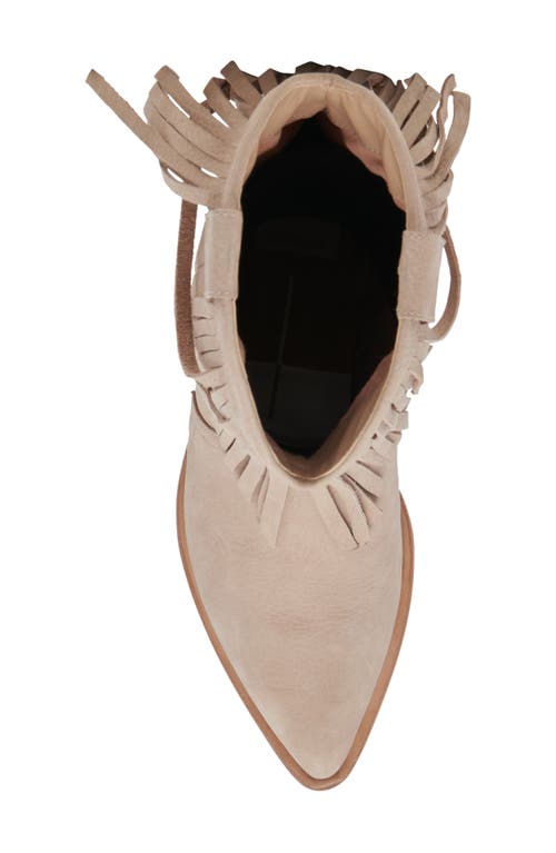 Dolce Vita Kaylie Pointed Toe Western Boot In Taupe Nubuck