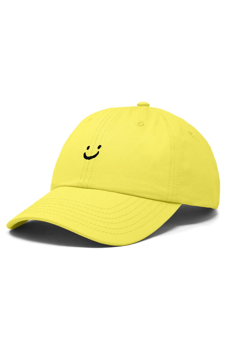 Lil Smile Embroidered Casual Hat, Alternate, color, Yellow