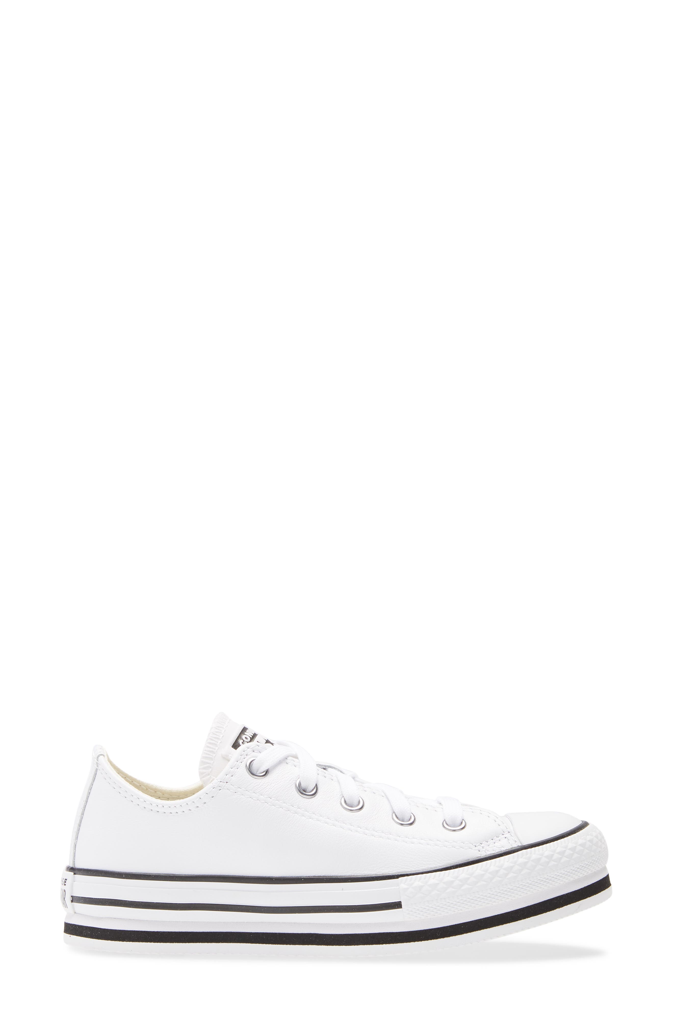 Chuck Taylor® All Star® Low Top Platform Sneaker, Alternate, color, WHITE/ BLACK/ EGRET