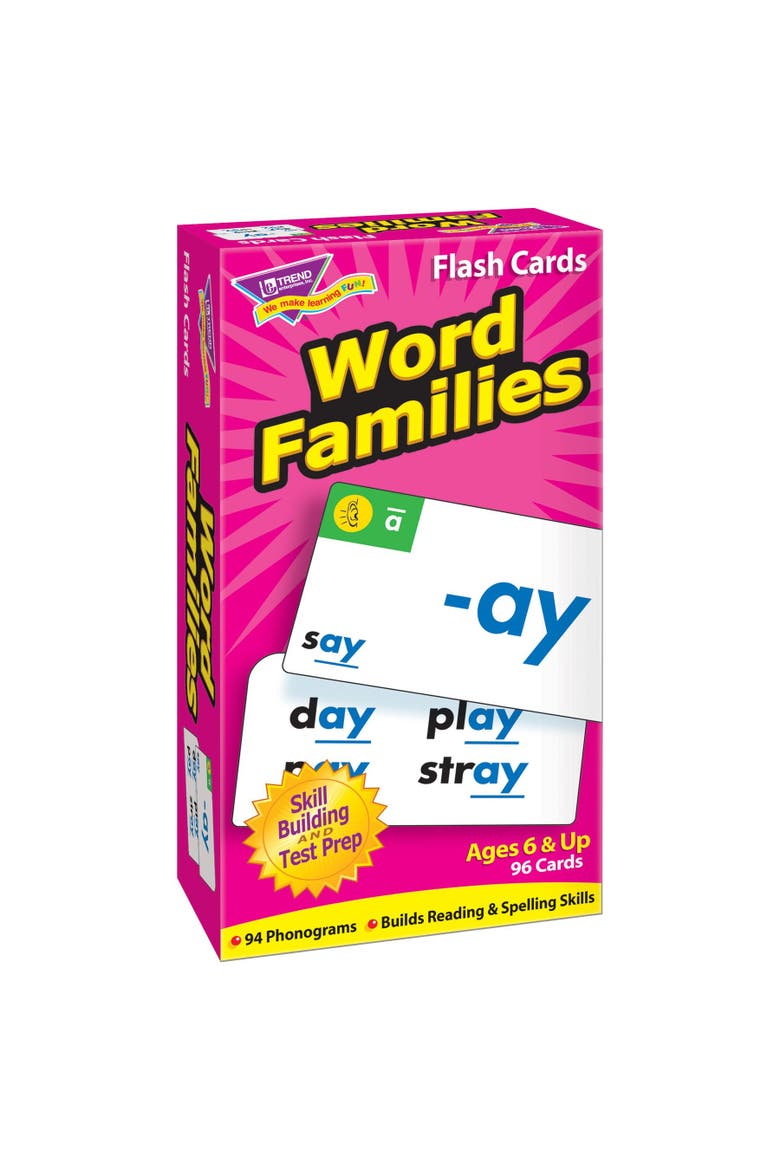 Word Families Skill Drill Flash Cards, Main, color, Multicolored