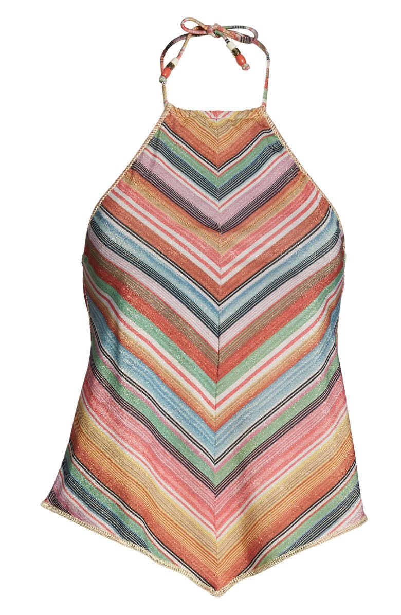 Becca West V Halter Tankini Top, Alternate, color, 