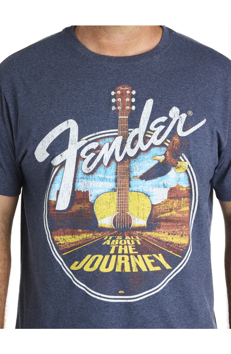 True Nation by DXL Big & Tall Fender The Journey Graphic Tee, Alternate, color, Navy Heather