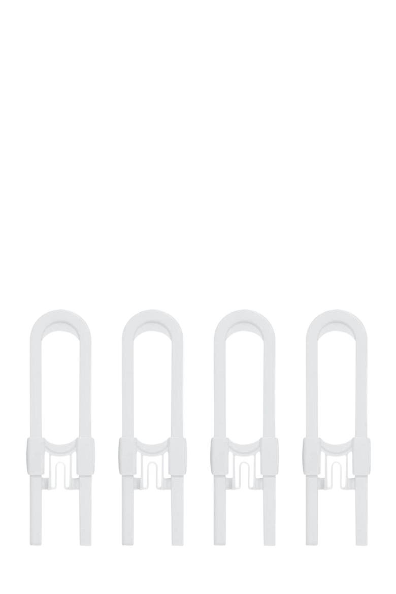 Sliding Cabinet Locks, Main, color, White 8 Pack