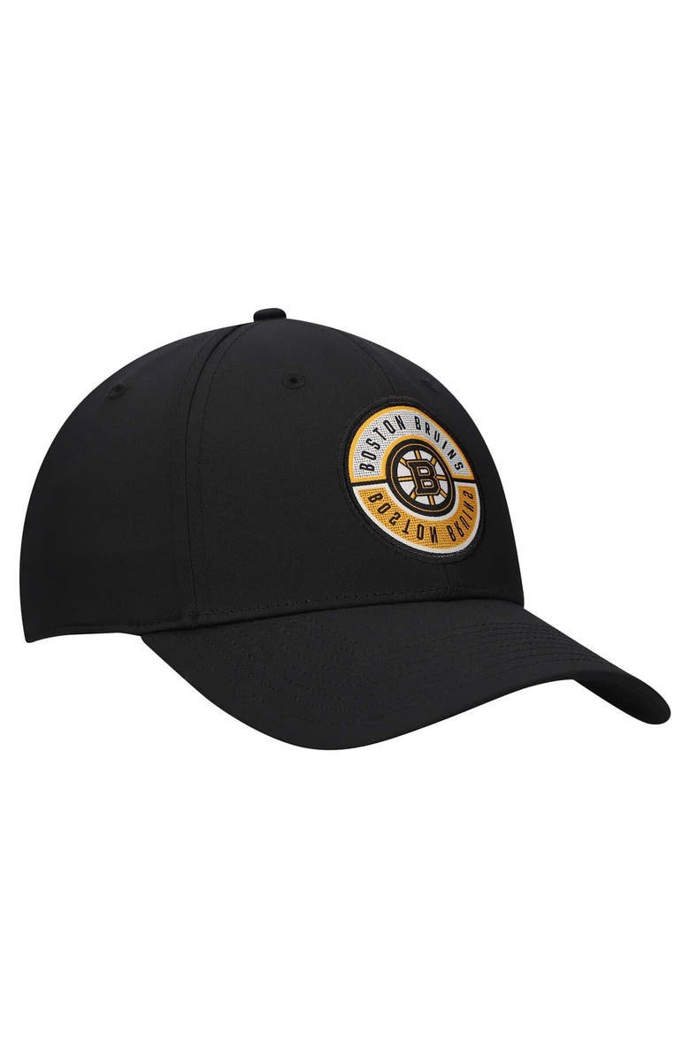 adidas Men's adidas Black Boston Bruins Circle Logo Flex Hat, Alternate, color,