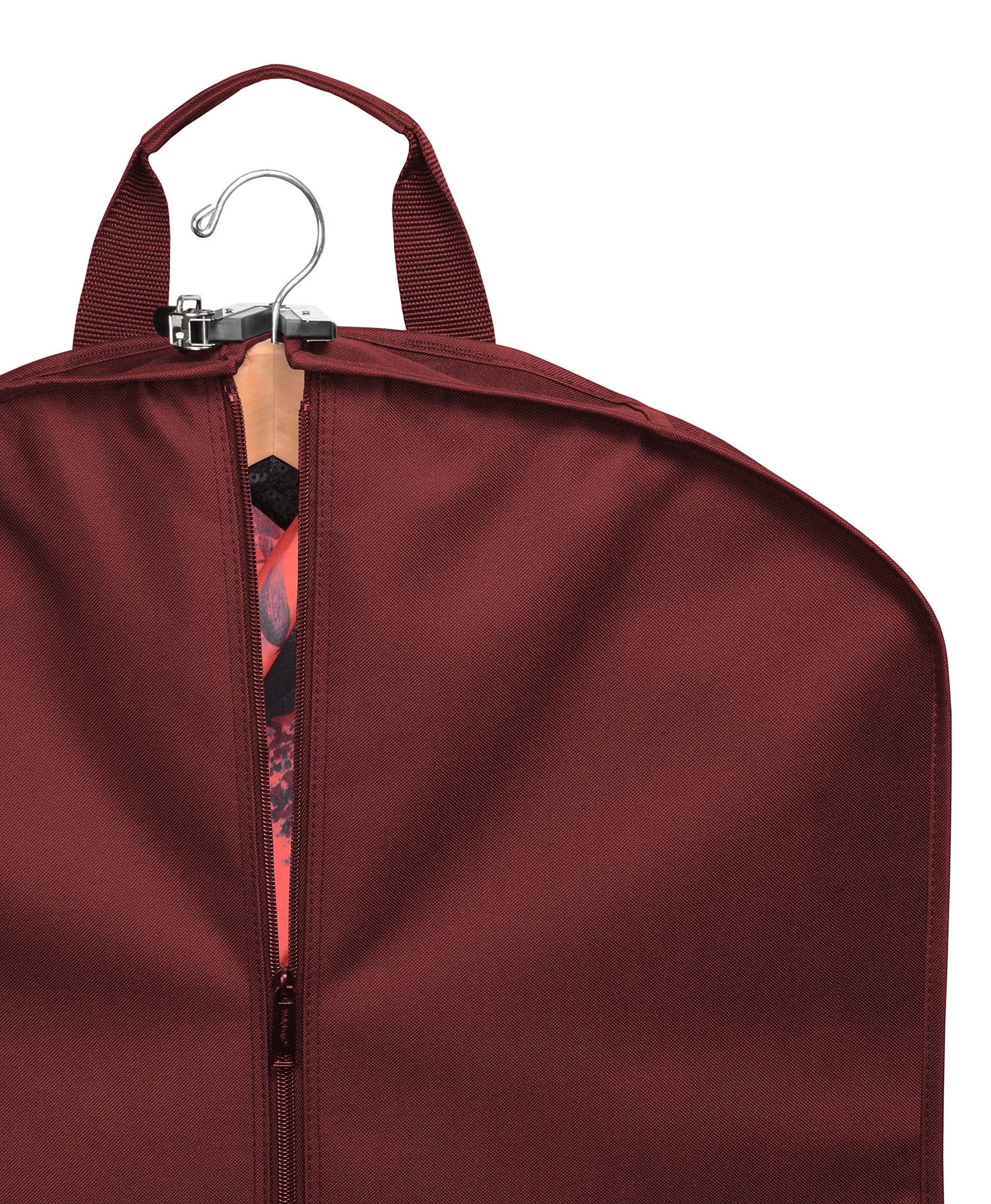 Wallybags 52" Deluxe Travel Garment Bag with two pockets, Alternate, color, Merlot