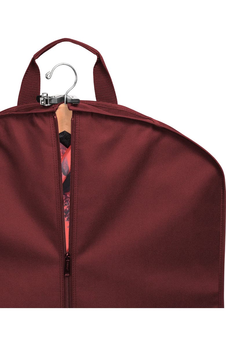 Wallybags 52" Deluxe Travel Garment Bag with two pockets, Alternate, color, Merlot