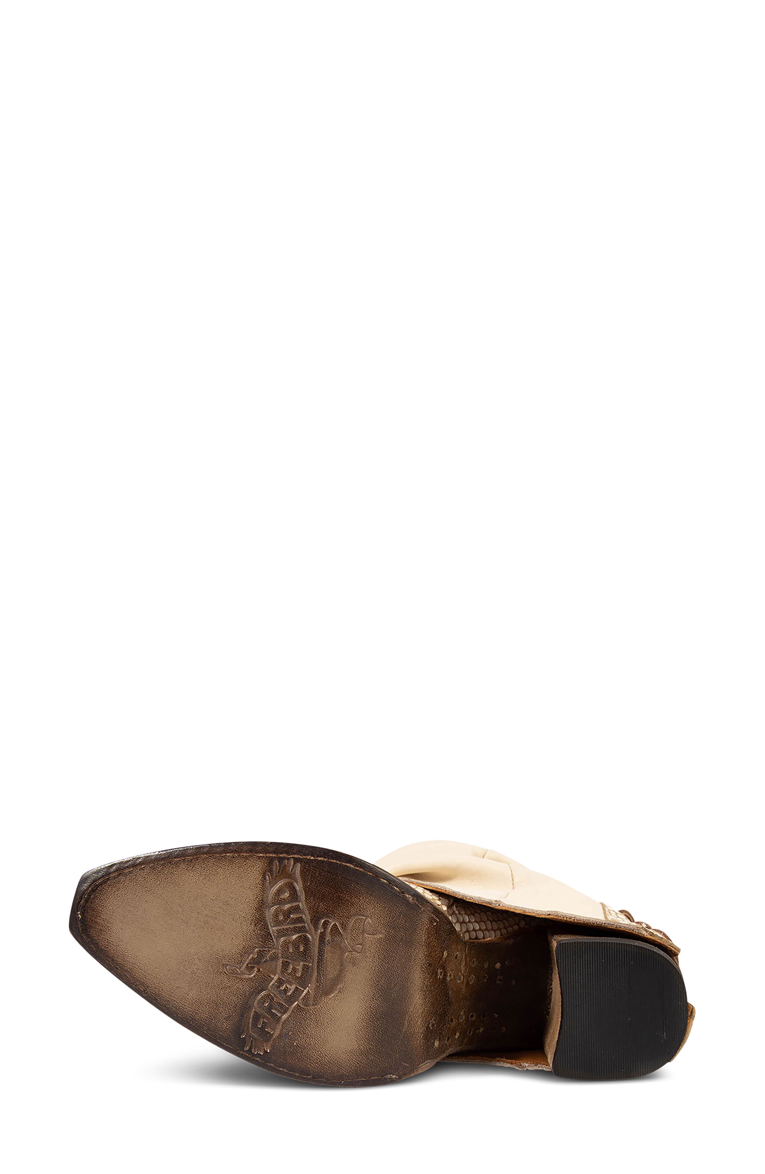 Jules Leather Western Boot, Alternate, color, WHITE SNAKE