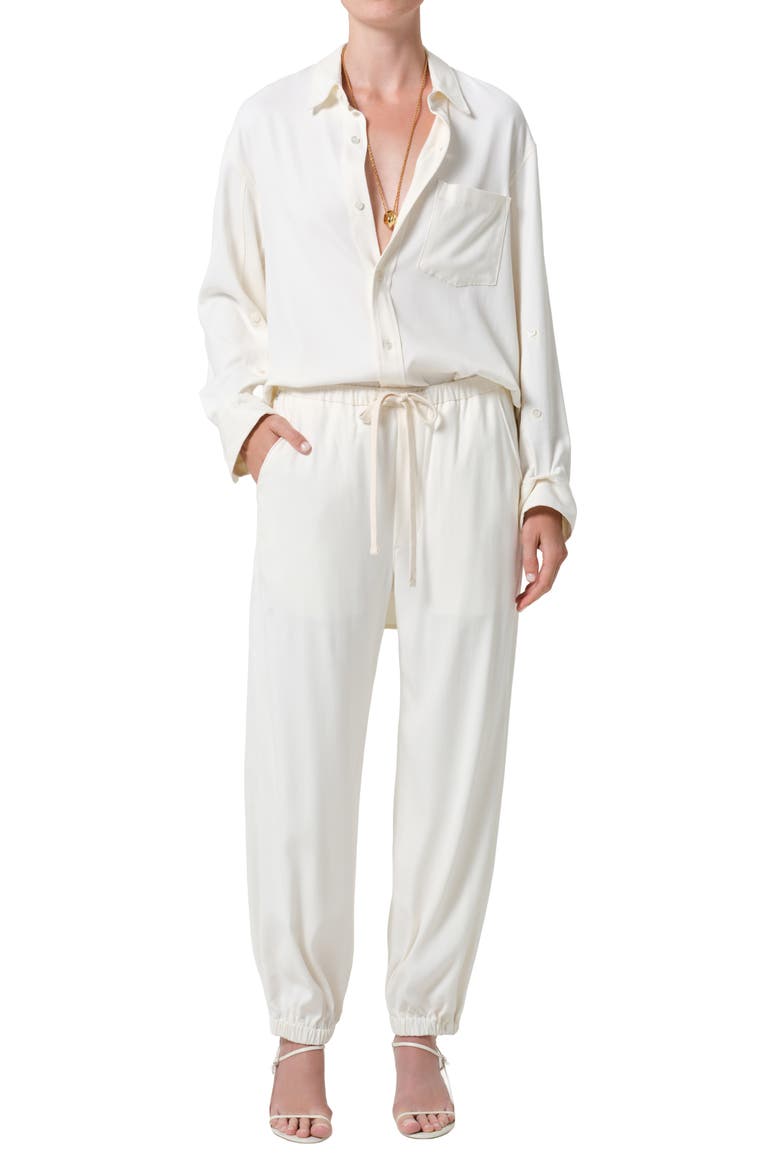 Kayla Oversize Button-Up Shirt, Alternate, color, MOONLIGHT