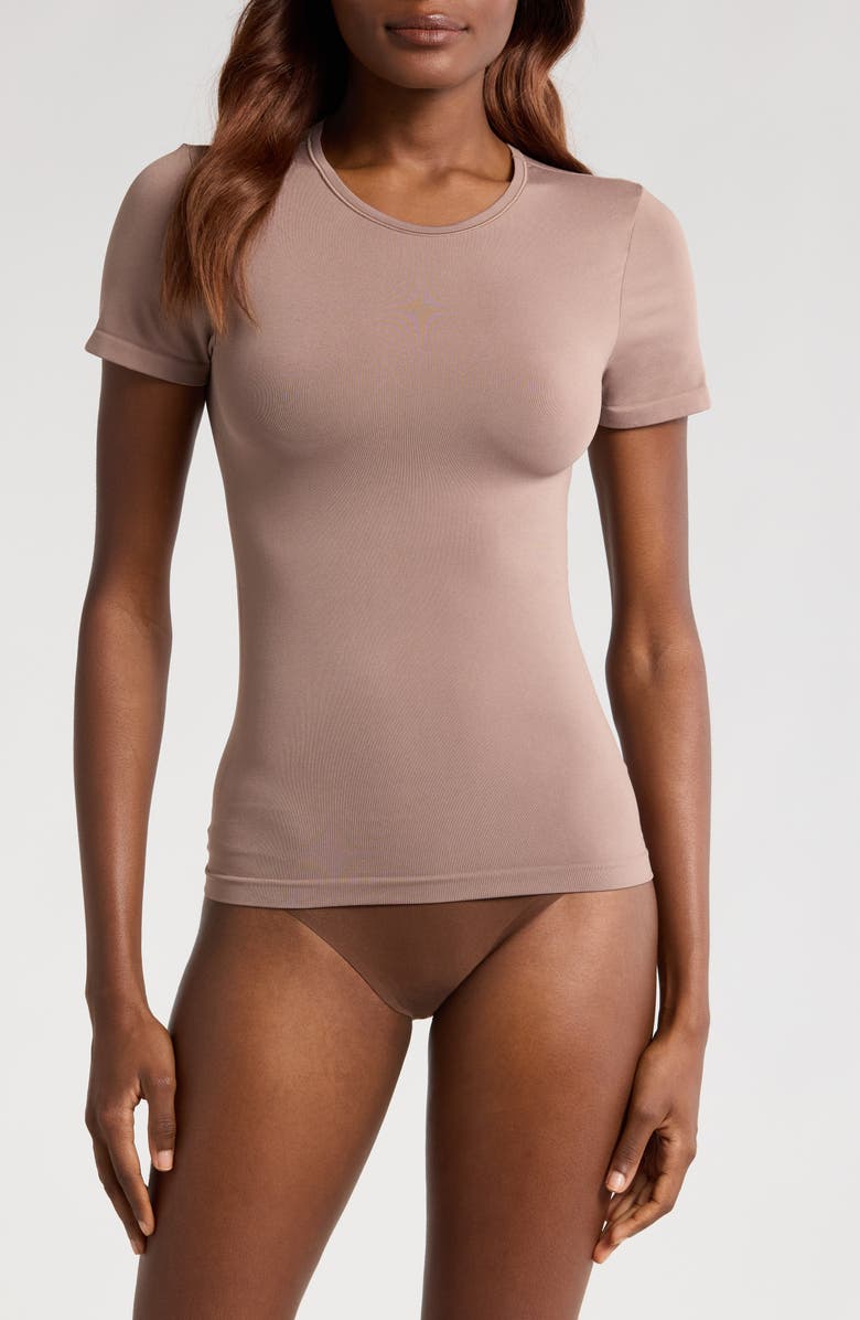Nordstrom Seamless Layering Tee, Main, color, Brown Taupe