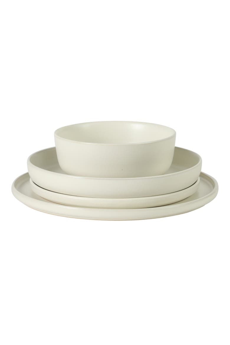 Bayou Moon 16-Piece Matte Reactive Glaze Stoneware Dinnerware Set, Alternate, color, Matte White