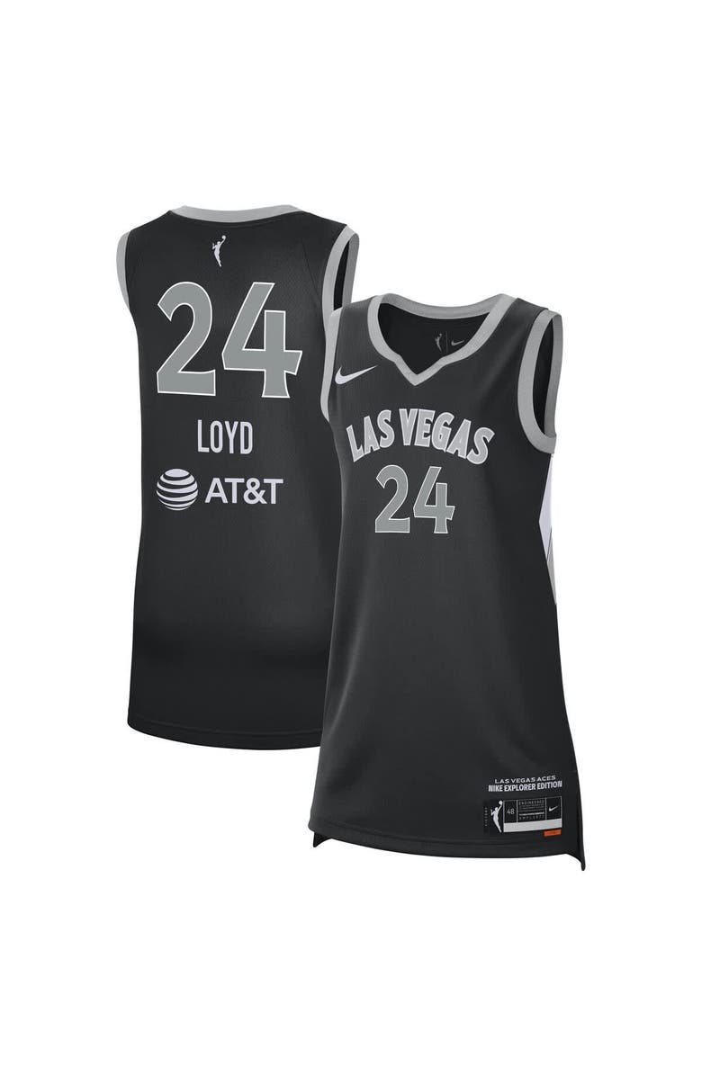 Nike Unisex Nike Jewell Loyd Black Las Vegas Aces Explorer Edition Victory Jersey, Main, color, Black