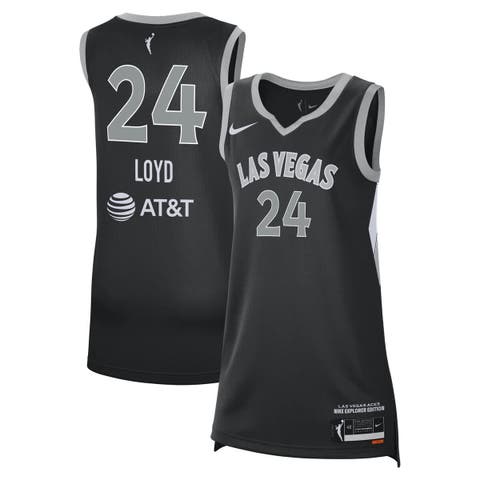 Unisex Nike Jewell Loyd Black Las Vegas Aces Explorer Edition Victory Jersey