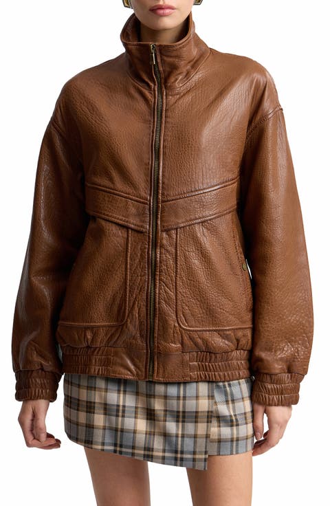 Oversized Leather Jacket