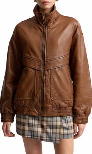 Avec Les Filles Oversized Leather Jacket