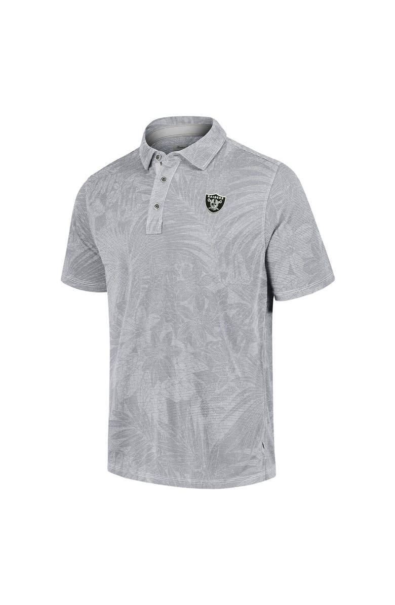 Tommy Bahama Men's Tommy Bahama Gray Las Vegas Raiders Sport Santiago Paradise Polo, Alternate, color, 