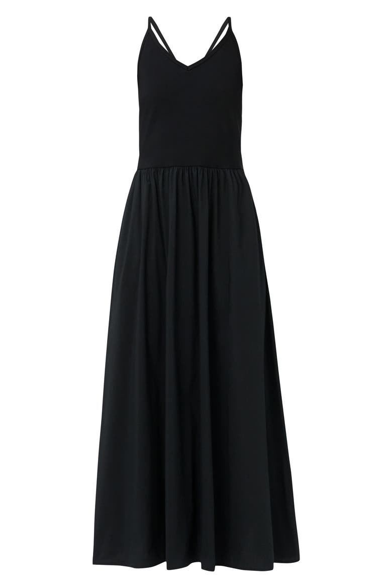 Explorer Mixed Media Dress, Alternate, color, BLACK