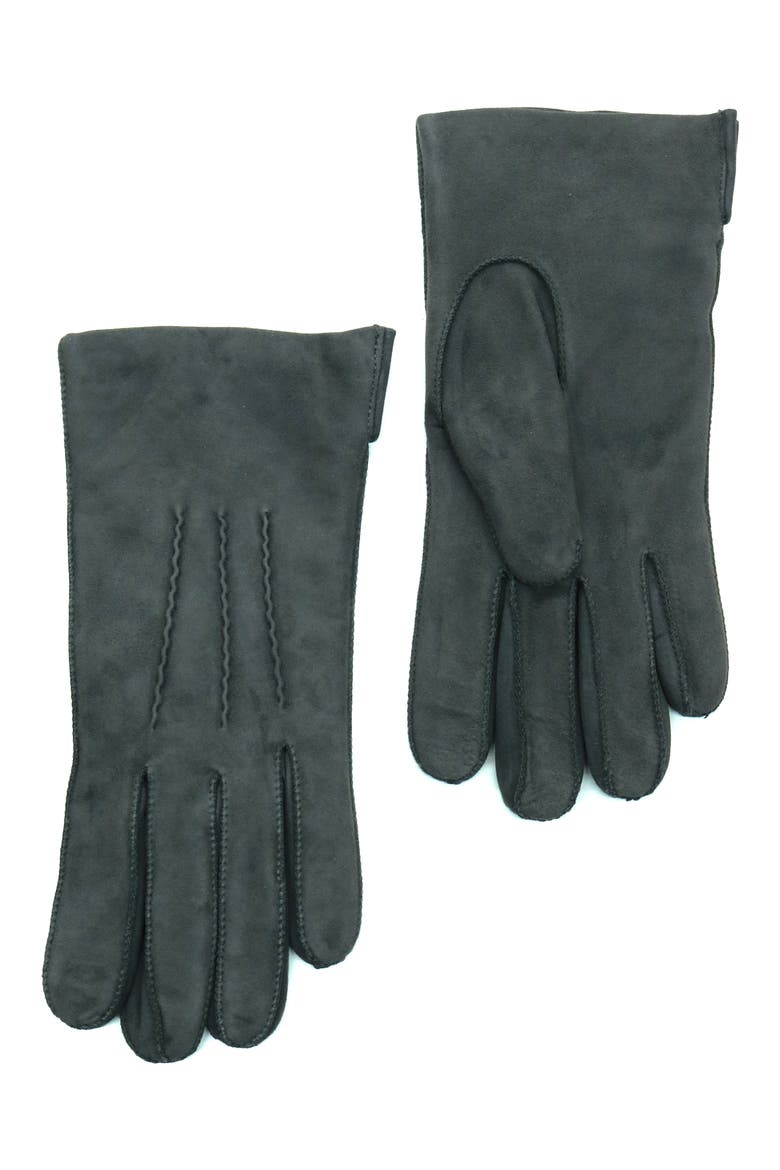 Suede Gloves, Main, color, CHARCOAL