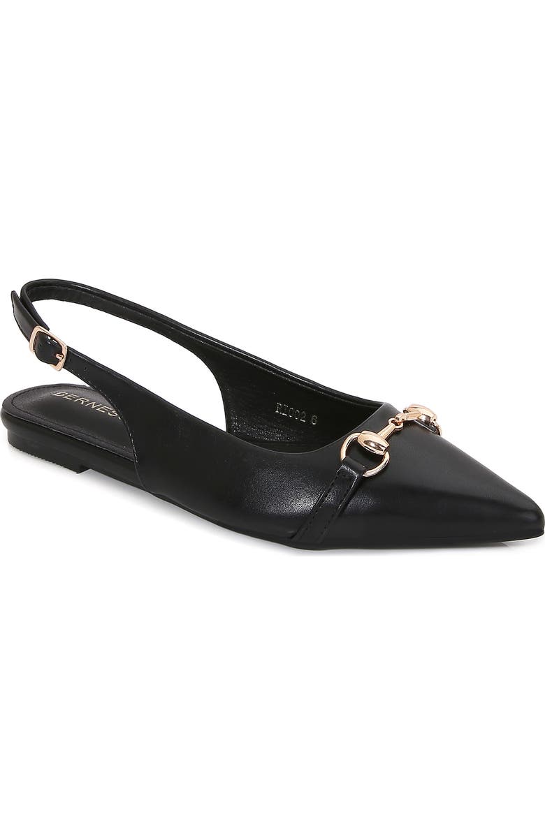 BERNESS Bit Slingback Flat, Main, color, Black