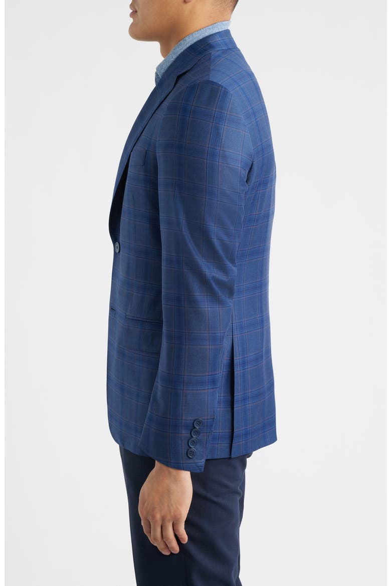 Blue Plaid Wool Sport Coat, Alternate, color, BLUE