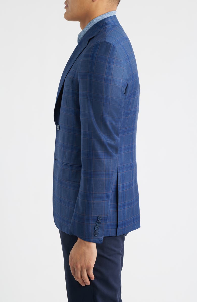 Heritage Gold Blue Plaid Wool Sport Coat, Alternate, color, Blue