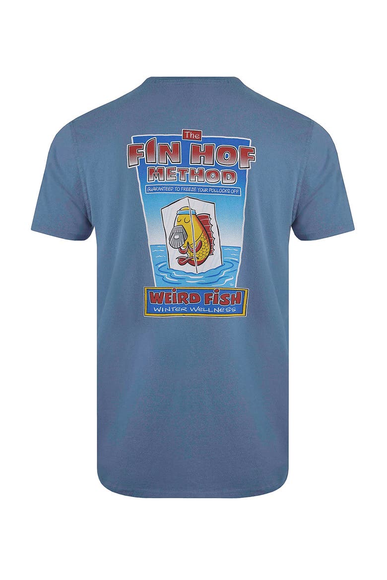 Fin Hof Back Print Artist T-Shirt, Alternate, color, Mid Blue