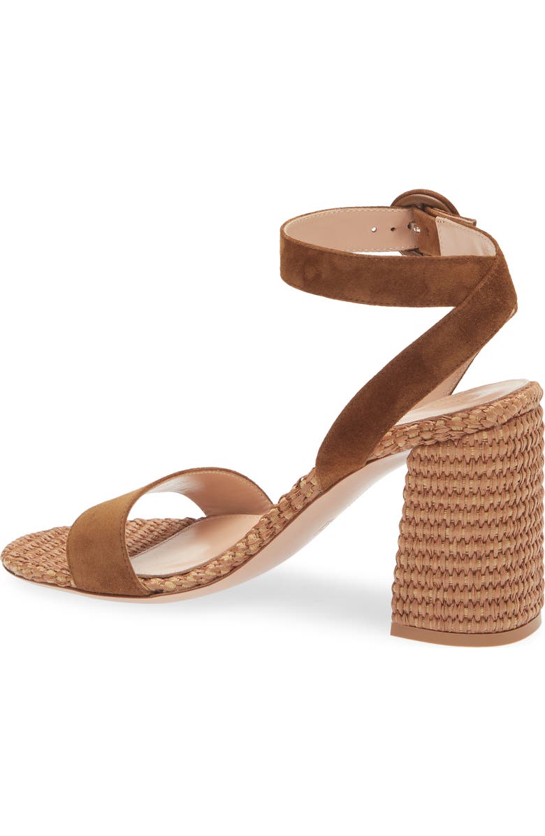 Gianvito Rossi Camoscio Marbella Ankle Strap Sandal, Alternate, color, Texas Cuoio