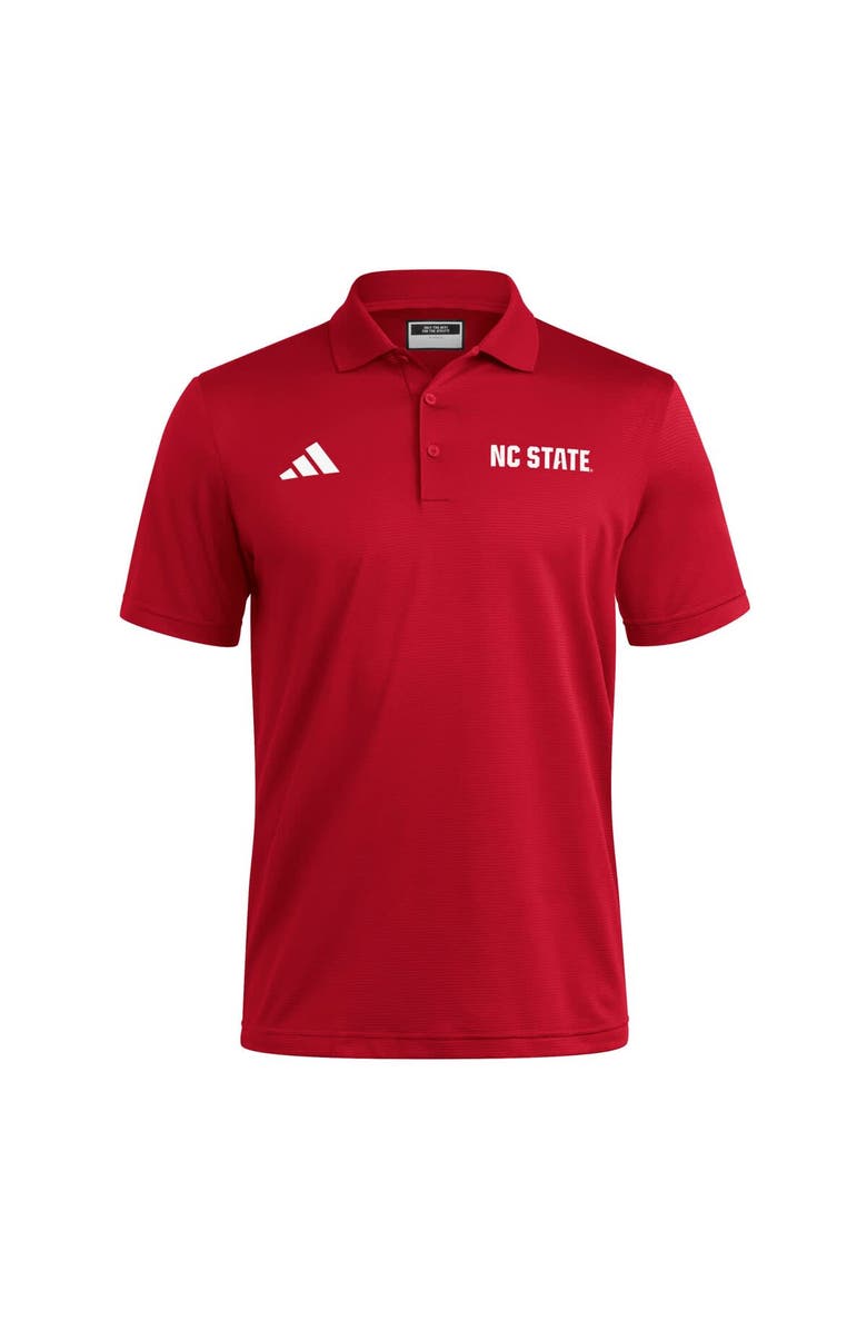 adidas Red NC State Wolfpack Ultimate 365 Ottoman Polo Shirt, Alternate, color, Red
