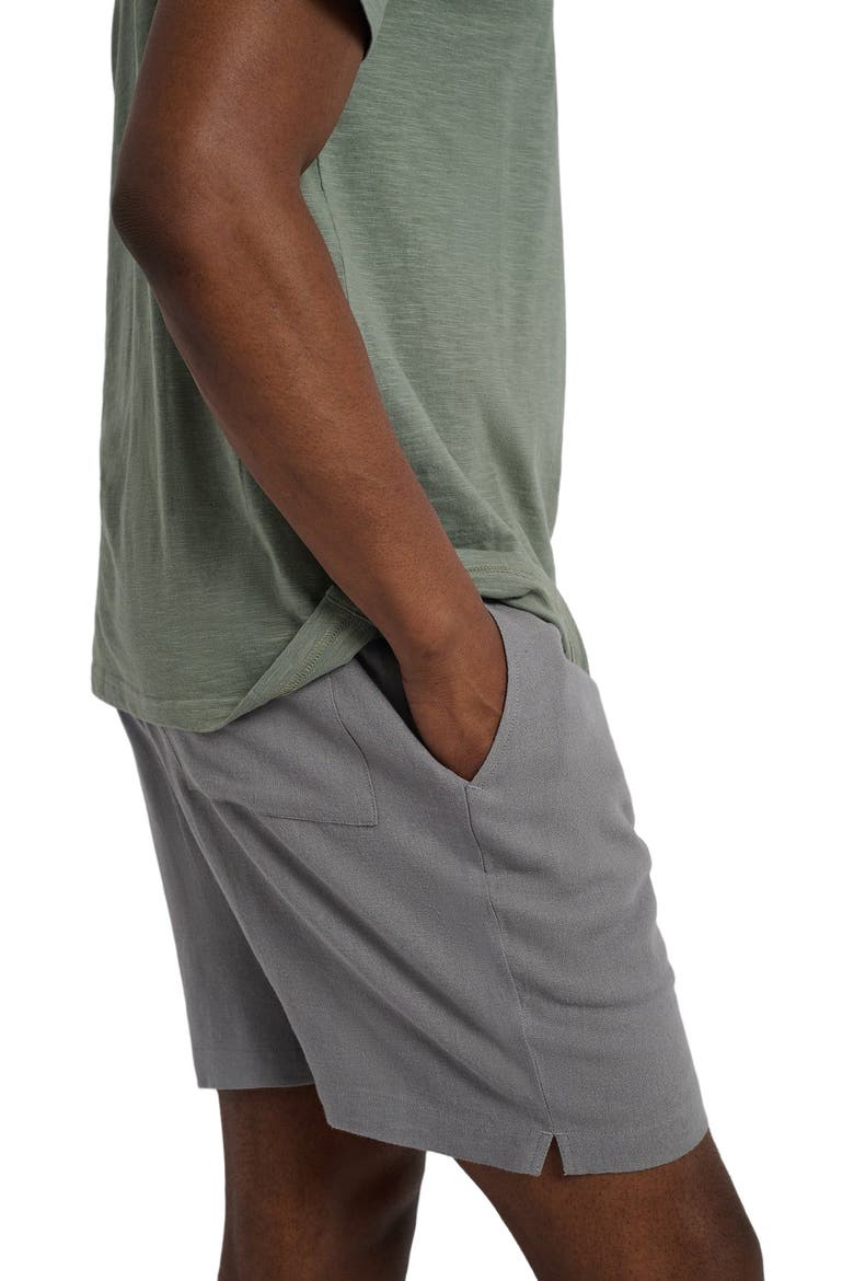 Classic Pull On Linen Short 6", Alternate, color, CHARCOAL GRAY