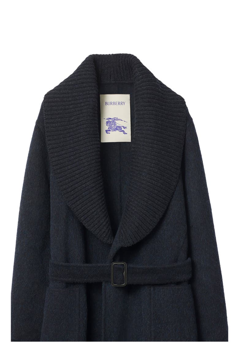 Wool Mohair Blend Coat, Alternate, color, Night grey melange