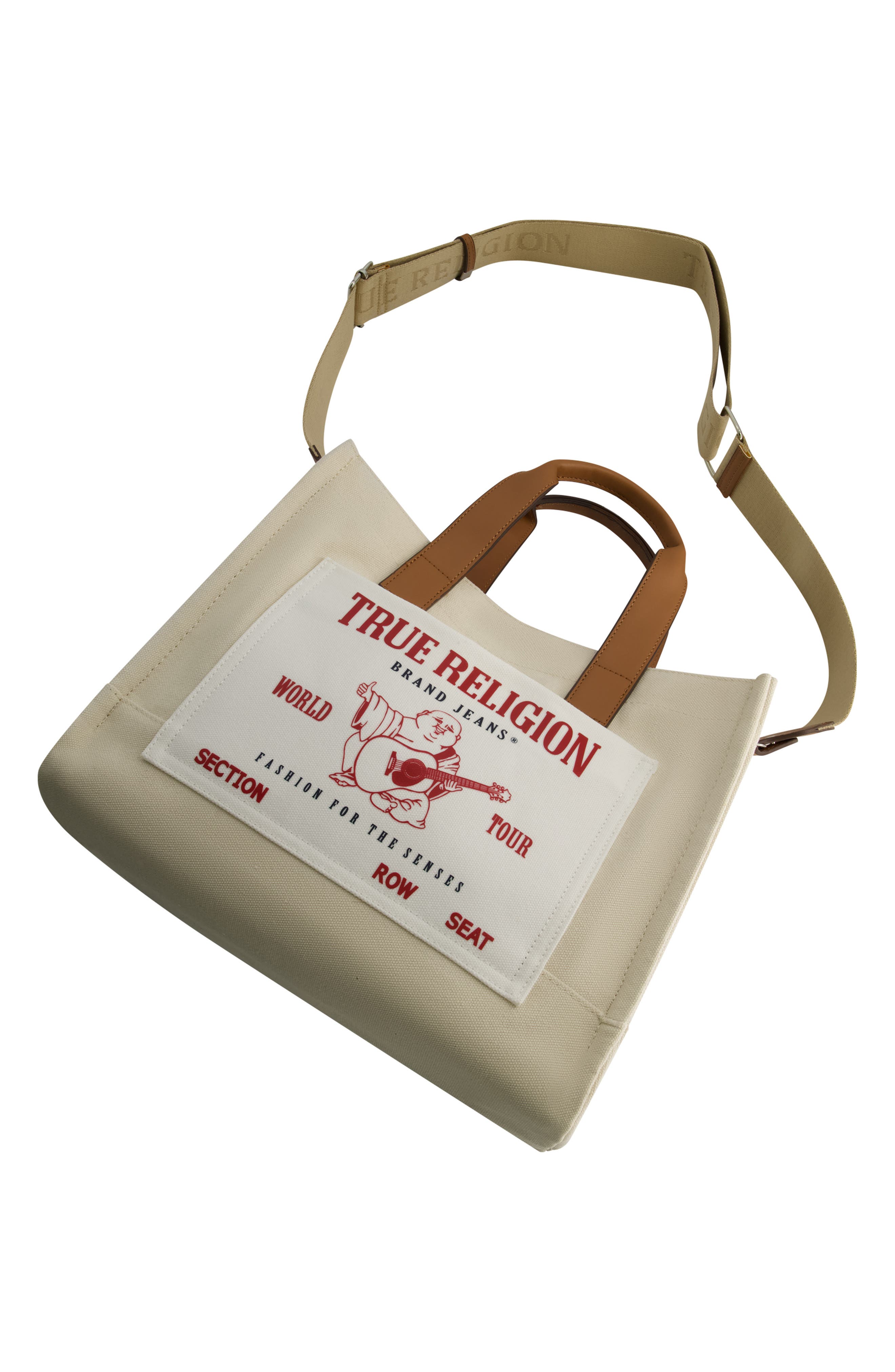 True Religion Buddha Medium Tote, Alternate, color, Natural