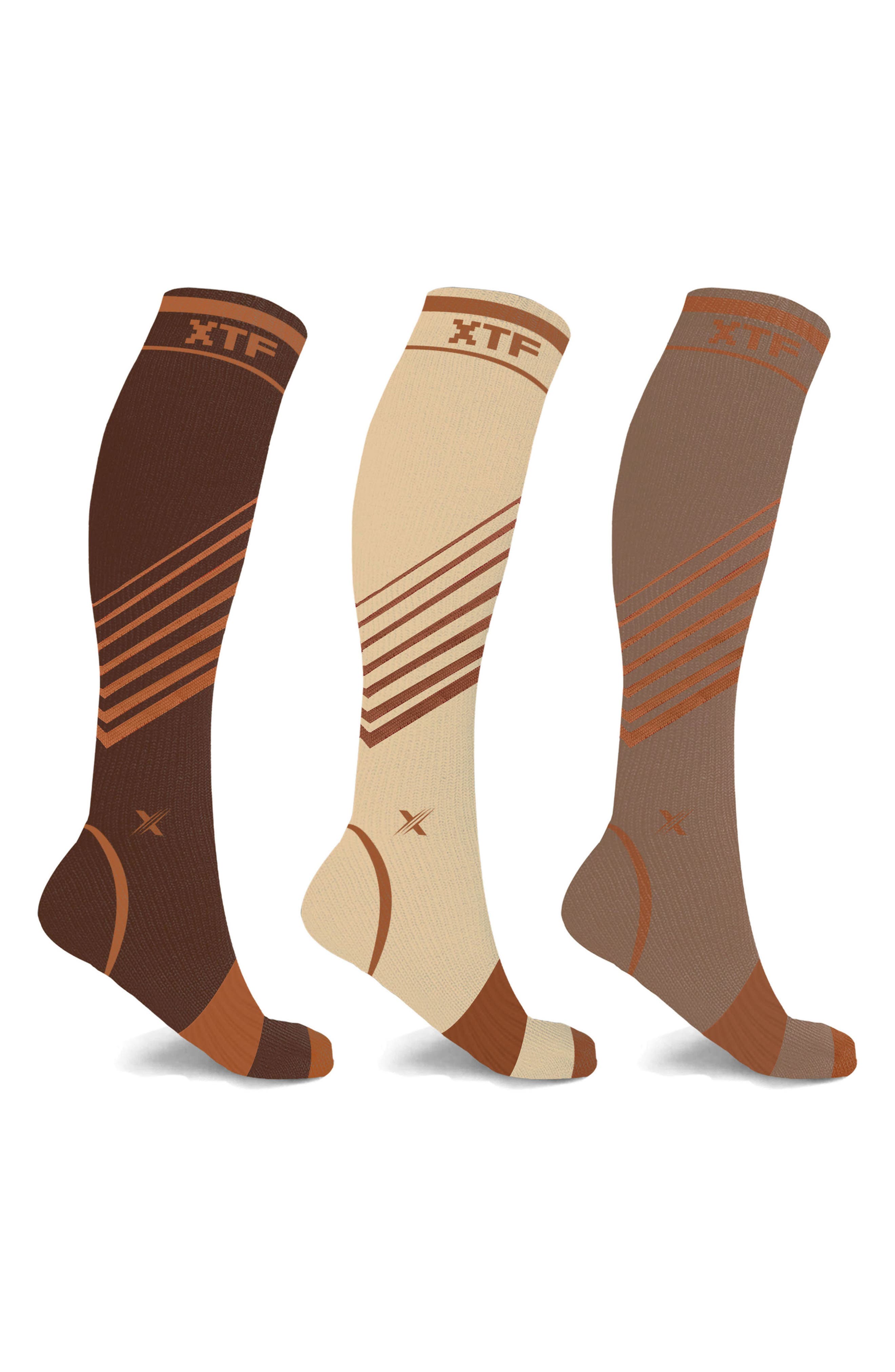 EXTREME FIT 3-Pack Copper Infused Knee Length Compression Socks