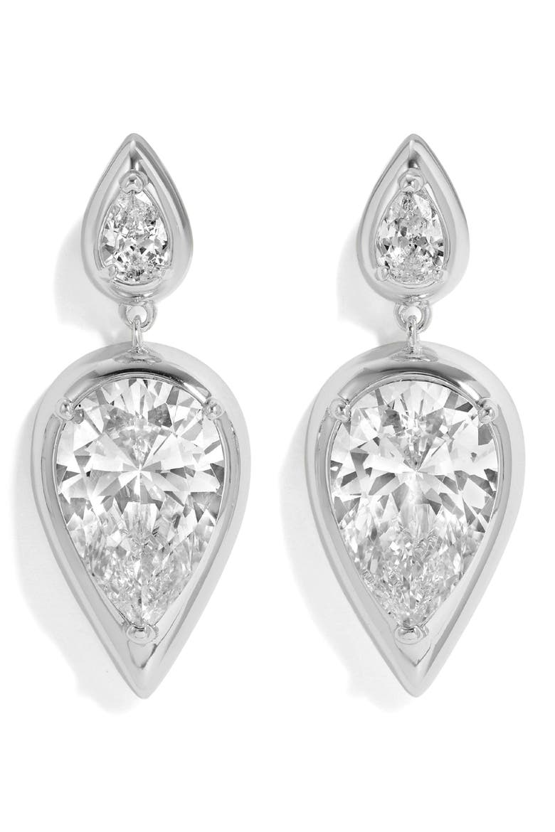 Small Imara Teardrop Drop Earrings, Main, color, SILVER
