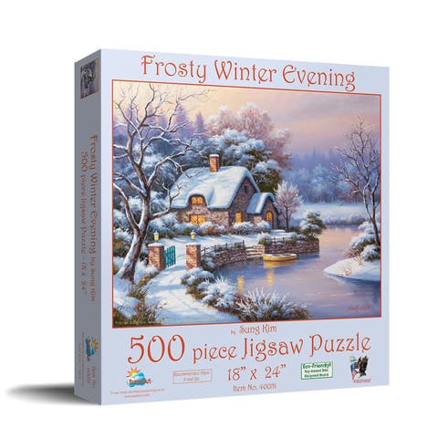 Frosty Winter Evening 500 piece Jigsaw Puzzle for Adults